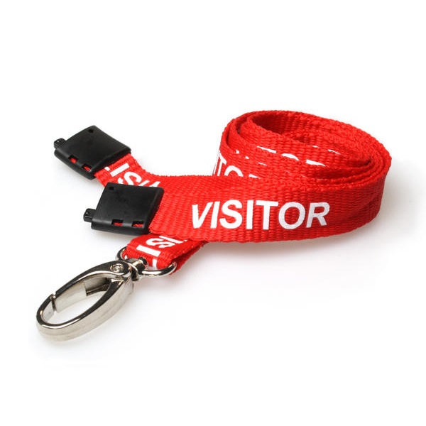 Bilde av Visitor red lanyard / Keyhanger 15 mm with metal lobster clip. 60270587 (DE,SE,NO,FI,RO,PL)