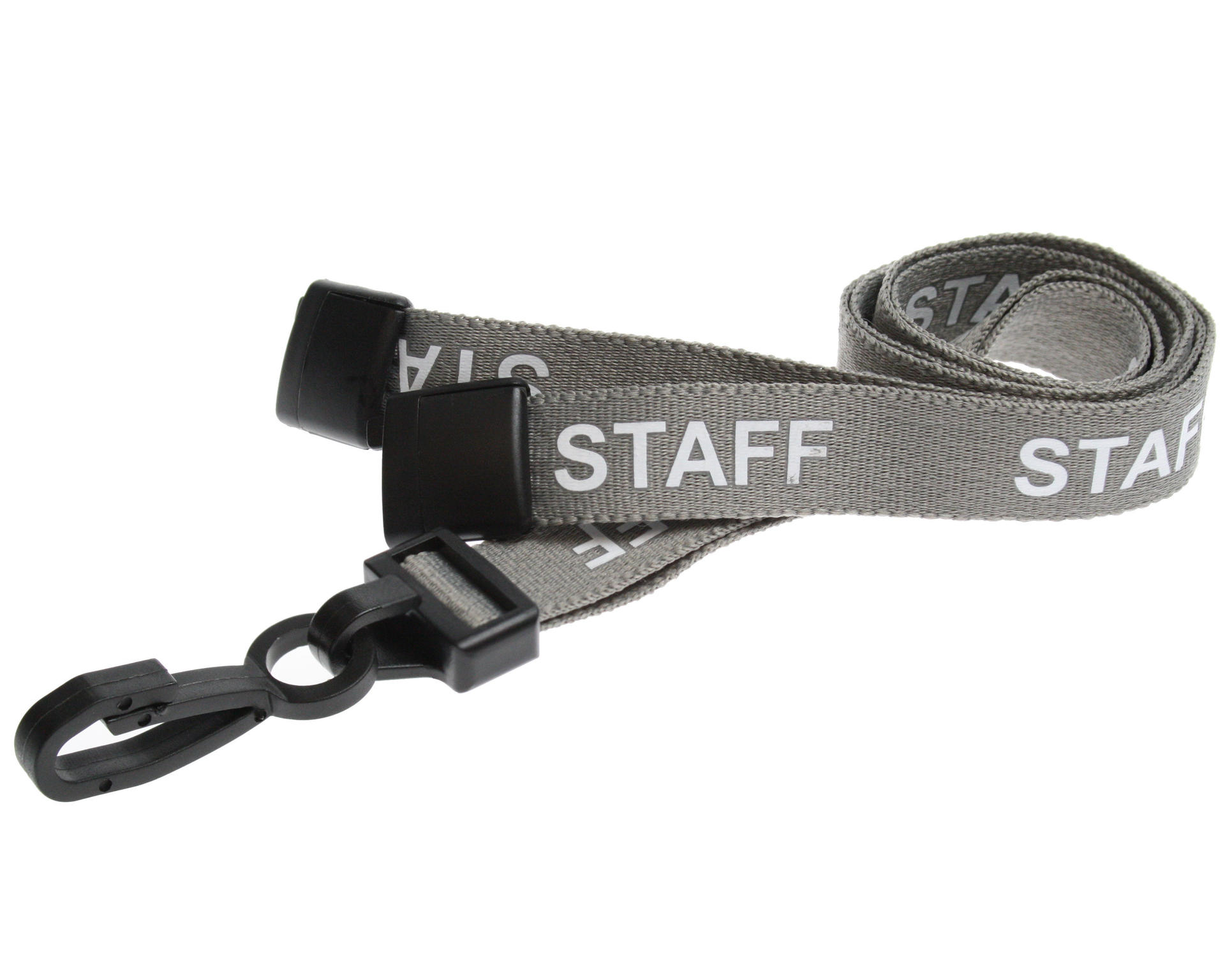 Bilde av Staff grey lanyard / keyhanger 15 mm with plastic J clip. 60270599 (DE,SE,NO,FI,RO,PL)